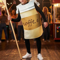 Coffee Cup Costume Full-Body Cup-Shaped Costume Rounded Cylindrical for Adults