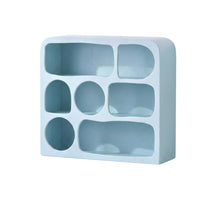 Cubby Shelf with Rounded Frame Compact Wall-Mounted Display Shelf Sturdy Multi-Compartment Display Unit for Cafe, Entryway