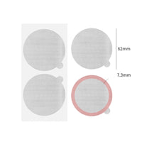 100 Pieces Coffee Capsule Lid with Base Refillable Aluminum Foil Lid with Brush Coffee Capsule Foil Lids for Drinkers