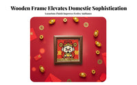 Includes Frame God of Wealth Crystal Painting Sparkling Effect Framed Crystal Art Kit Full Drill for Artisan S, Desk, Living Room