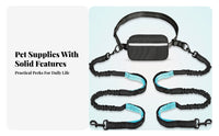 Zipper Closure Handsunrestricted Dog Leash Elastic Reflective Waist Bag Leash Snap-on Pet Accessory for Joggers, Jogging