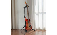 Padded Protection Gravity Lock Guitar Stand Height Adjustable Vertical Floor Guitar Holder Foldable Design Universal Instrument Stand for Stage Performance