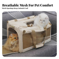 Soft-Sided Pet Tote Large Capacity Creature Carrier Spacious Interior Easy Entry for Veterinary Visits