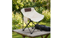 Deep-Seated Foldable Moon Chair Reclined Moon Chair Portable Furniture Compact for Travelers