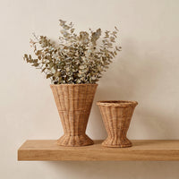 Handwoven Rattan Flower Pot for Wedding Decor