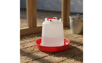 Hands-Effortless Watering Automatic Chicken Feeder Easy to Clean Hanging Duck Feed Trough Sturdy Material Hanging Poultry Waterer Heavy Duty for Backyard