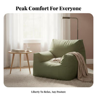 Removable and Machine-washable Cover Bean Bag Armchair Space Saving Lounge Chair Comfortable Design Soft Seating Modern aesthetic for Adults, Students, video game enthusiasts, Living Room, Lounging, Apartment, literary alcove