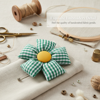 Colorful Fabric Flower Brooch Pin for Clothing and Hair Accessories