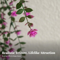 Ready to Hang Wall Hanging Floral Decor Lifelike Appearance Artificial Blossom Vine Realistic Look Artificial Blossom Wall Basket Low Maintenance for Home Decorators, DIY Enthusiasts, Living Room, Bedroom, Balcony, Front Door