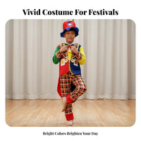 Kids Clown Costume Comfortable Kids Clown Costume Set Lightweight Colorful Clown Outfit for Halloween