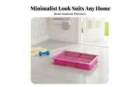 perforated surfaceded Dog Potty Tray with spray barrier leak-resistant for Indoor, Home, Large Dogs