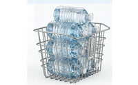 Reinforced Frame Metal Wire Bike Basket uncoveredTop Front Ride Cargo Basket Closely Spaced Rods Silver-White