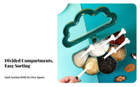 Multi-Compartment Seasoning Box Food-Grade Material Multi-Grid Spice Holder Space-Saving Condiment Storage Box for Home Cooks, Families