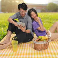 Picnic Blanket and Camping Mat with Aluminium Foil, Heavy Duty Sleeping Mat for Family Picnic, Waterproof Garden Mat with Storage Bag, Tent Mat
