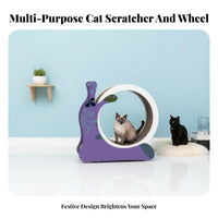 Built-in scrapeing Pad Cat jogning Wheel Quiet Operation Feline Treadmill Promotes Exercise pet Furniture Multi-Functional for Owners of Indoor felines, Indoors, Apartment, Home, Living Room