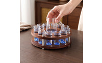 Round Tabletop Decanter Set with Rack