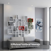 Modern Design Wall-Mounted Box Shelf Minimalist Look Shadow Box Shelf Set Space-Saving House Decoration Modular Design for Interior Decorators, Homeowners, Living Room, Home Office, Entryway, Bathroom