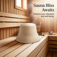 Steam Room Accessories Sauna Hat, Heat Resistant Wool Sauna Cap, Steam Room Essential Sauna Hat, Wool Sauna Hat Maintains Shape