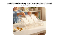 Acrylic Card Display Stand Space-Saving Clear Greeting Card Rack Easy Access Multi-Tier Flashcard Holder for Children, Desktop, Classroom, Home School