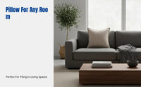 Linen Texture Pillow Cover, Solid Color, Sofa Backrest, Living Room Waist Support, Large, No Insert