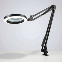 Clamp-on Magnifying Lamp LED Desk Magnifying Lamp Desk Magnifier with Light Dimmable for Crafters, Crafting, Repair Tasks