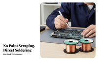 5 Pieces 0.1mm Fine Gauge Enameled Wire Spool Scrapescrape-Removed Connection Cable Direct Soldering Repair Supply Pure Copper Central Conductor for Students