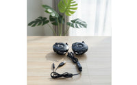 Noise-Reducing Adhesive-Back Speakers Compact USB Speakers Slim Plug-and-Play for Students, Home Office, Dorm Room, Study
