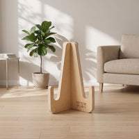 Wooden Stand Freestanding Triangular Stand Natural Wood Compact for Home Gym, Fitness Studio