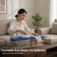 Rounded Top Wooden Ironing Stool Natural Wood Padded Ironing Stool