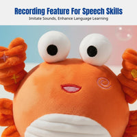 Musical Seahorse Toy, Jumping Ball, Infant Educational Toy, Talking Singing Plush, Interactive Early Learning, USB Rechargeable,