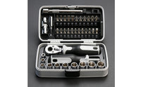 39 Pieces High Rotational Force 39-Piece Ratchet Wrench Kit CR-V Steel Ratchet Screwdriver Set Bits Hand Tools Portable for Technicians