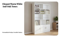 Standing Display Shelf Sturdy Construction Multi-Tier Storage Unit Space-Saving Design Multi-Compartment Storage Organizer for Collectors, Bedroom