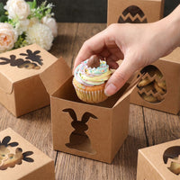 Easter Treat Box Cartoon Design Bunny Favor Box Brightly Colored Party Supply for Parents, Teachers, Egg Search, Classroom, School Events