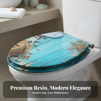 Waterproof Resin Toilet Seat Long-Lasting Slow Close Toilet Seat Easy to Clean Bathroom Fixture Non-Yellowing for Homeowners, Families, DIY Enthusiasts, Restroom, Powder Room, Home