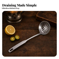 Oval Hanging Hole Perforated Ladle Long Handle Hot Pot Ladle One-Piece Soup Colander Spoon