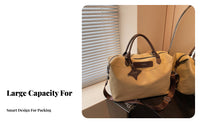 Large Capacity Duffel Bag Waterproof Hand Luggage Bag with Trolley Sleeve Airplane Friendly Oxford Cloth Travel Tote for Business Commuters