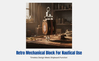IMPA231601 Wooden Pulley Block, Nautical, Single Wheel, Sturdy Lifting, Vintage Mechanical