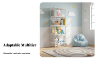 Large Capacity Multi-Compartment Shelving Unit Space-Saving Staggered Compartment Shelving Unit Modern Design shelving unit Flexible Placement for Office Workers, Book Collectors, Homeowners