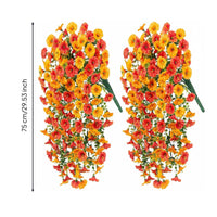Artificial Morning Blossom Vine No Maintenance Fake Hanging Flower Textile Foliage Bloom & Stem for Patio, Balcony