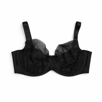 Underwire Bra with Lace Overlay for Women, Large Cup Support in Extended Sizes, Minimizing for Everyday Wear and Special Occasions
