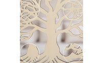 Tree of Life Wall Hanging Plaque Round Tree of Life Wall Hanging Wooden Plaque with Rope Lightweight Minimalist for Living Room
