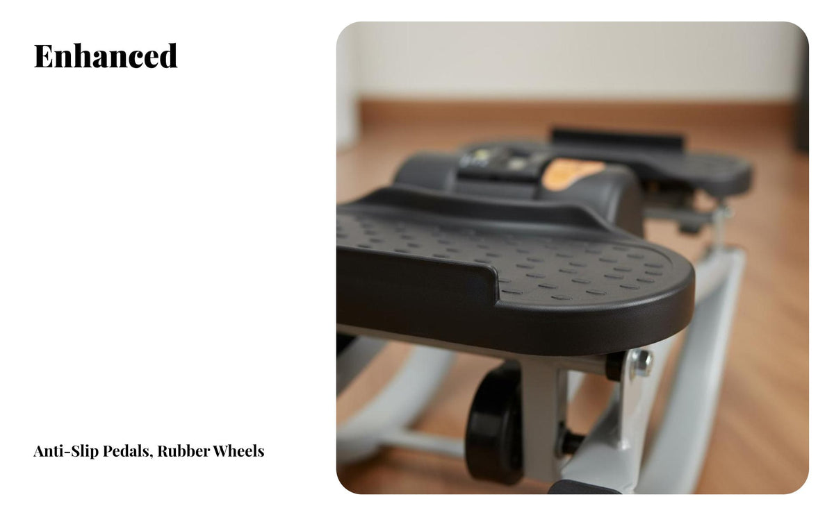 U-Shaped Rocking Stepper Compact Design Leg Exercise Machine Low-Impact Stair Stepper Machine for Beginners, Women, Office