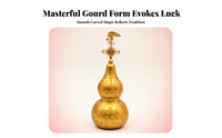 Chinese Blessing Gourd Ornament Decorative Accessory Brass Gourd Ornament