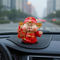 Prosperity Deity Statue Prosperity Symbol Chinese Prosperity Deity Statue Auspicious Design Cai Shen Ornament for Office Desk, Workstation