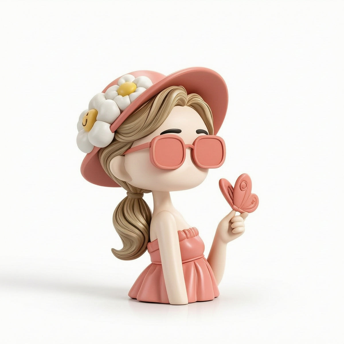 Girl Bust Statue Modern Girl Bust Figurine Desktop Ornament Elegant Resin Statue Chic for Collectors, Desk, Office