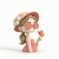 Girl Bust Statue Modern Girl Bust Figurine Desktop Ornament Elegant Resin Statue Chic for Collectors, Desk, Office