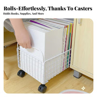 Rolling Book mobile organizer lowlow-silhouette Design Wheeled Organizer mobile organizer with casters for children