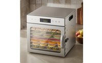 Built-in Light Stainless Steel Food Dehydrator Mesh Trays Countertop Food Dehydrator