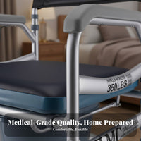 Bedside Commode Chair Foldable Design Portable Toilet Easy to Clean for Seniors