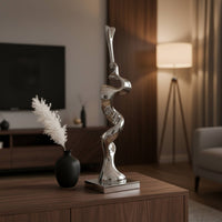 Abstract Sculpture Reflective Tabletop Ornament Minimalist Statue for Austerity Appreciators